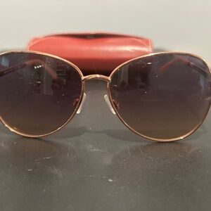 Aeropostale Rose Gold Sunglasses includes Red hard case